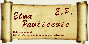 Elma Pavličević vizit kartica